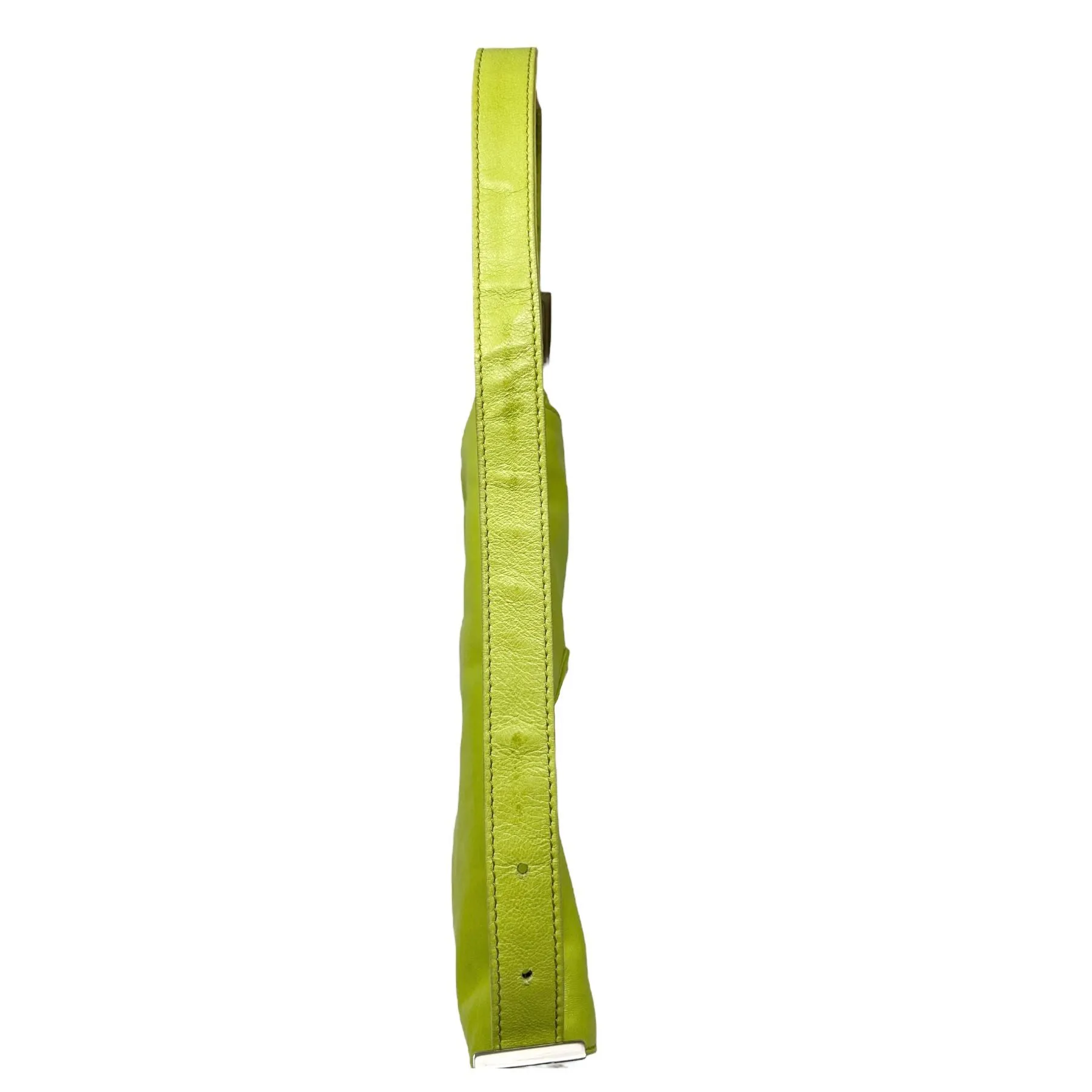 Fendi Lime Green Leather Baguette Bag