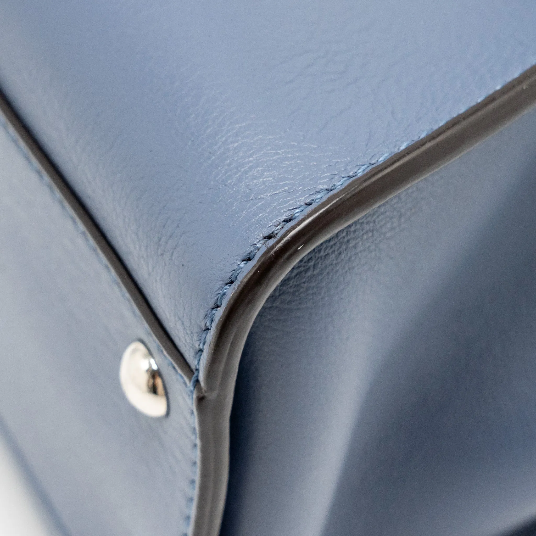 Fendi Medium Peekaboo Calfskin Blue Multicolour Hardware