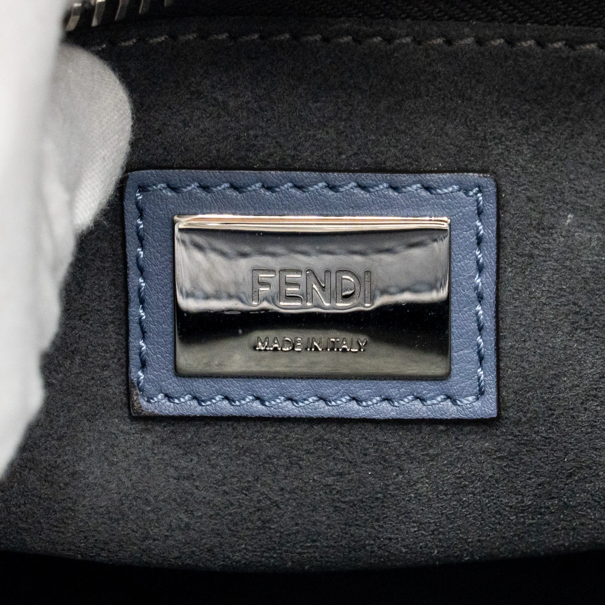 Fendi Medium Peekaboo Calfskin Blue Multicolour Hardware