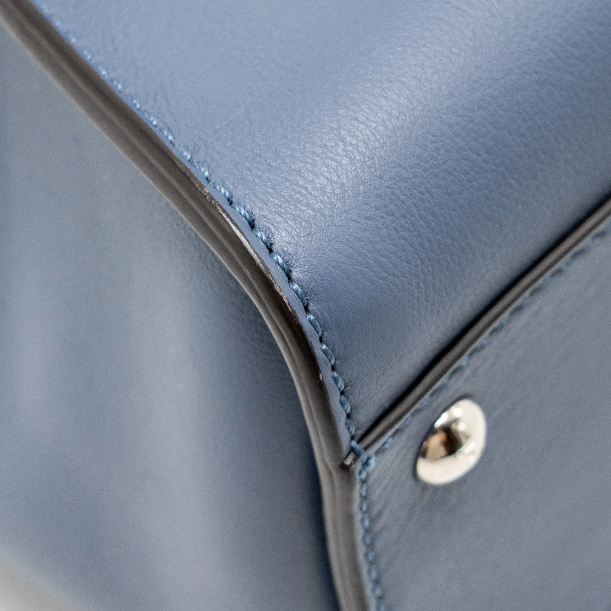 Fendi Medium Peekaboo Calfskin Blue Multicolour Hardware