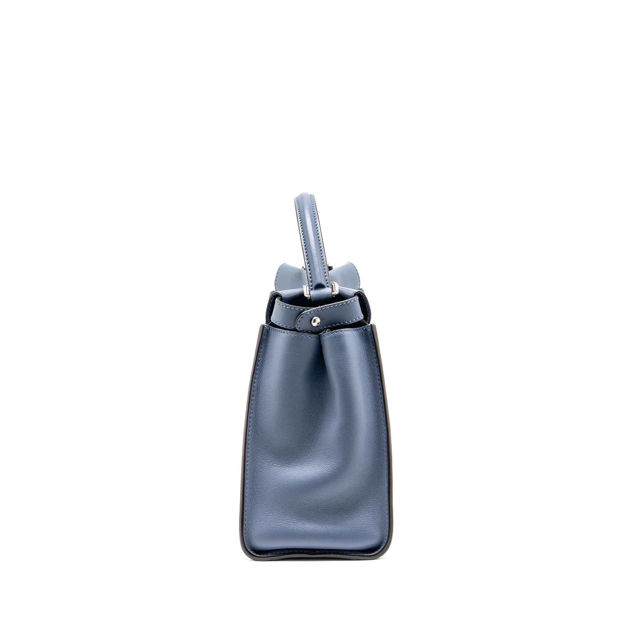 Fendi Medium Peekaboo Calfskin Blue Multicolour Hardware