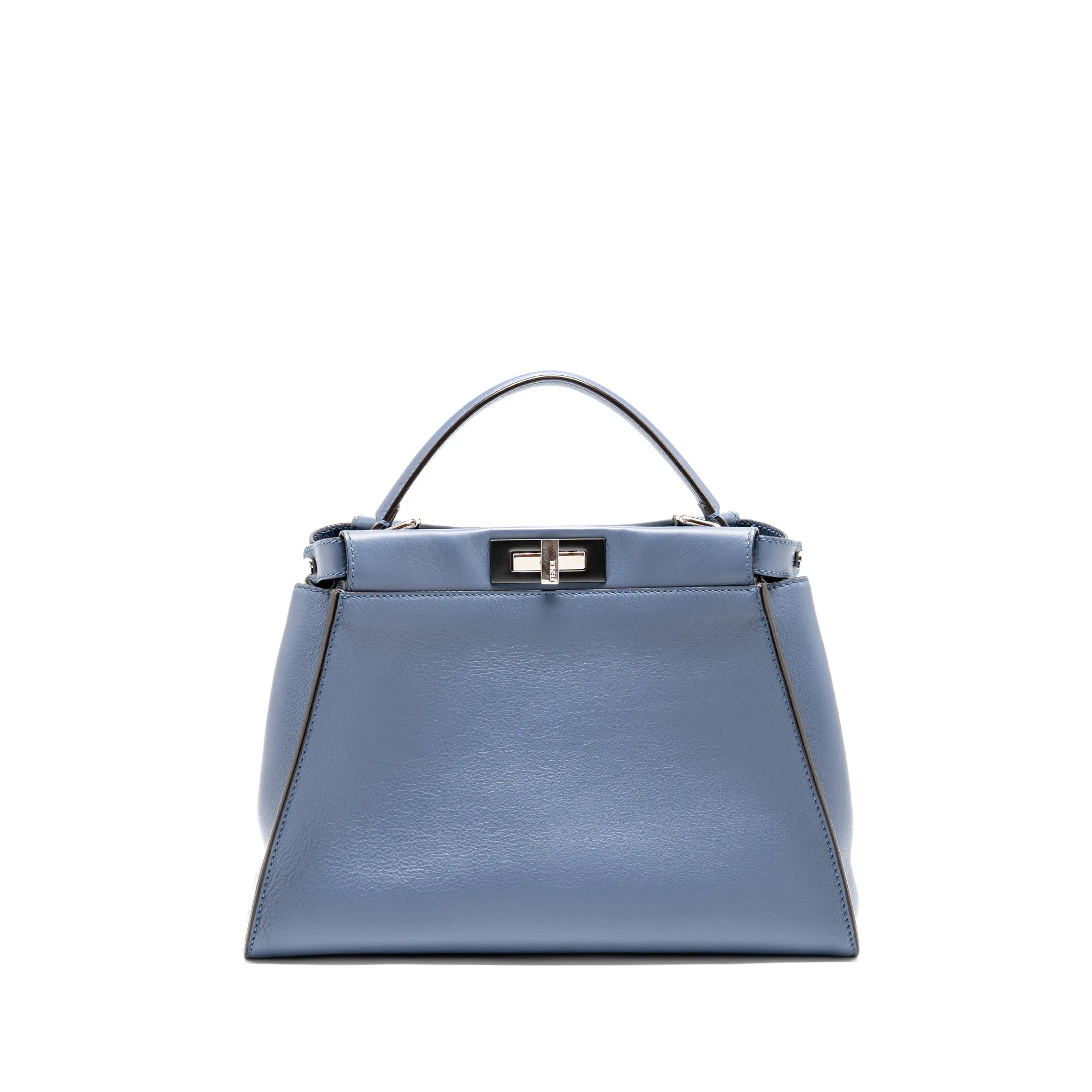 Fendi Medium Peekaboo Calfskin Blue Multicolour Hardware
