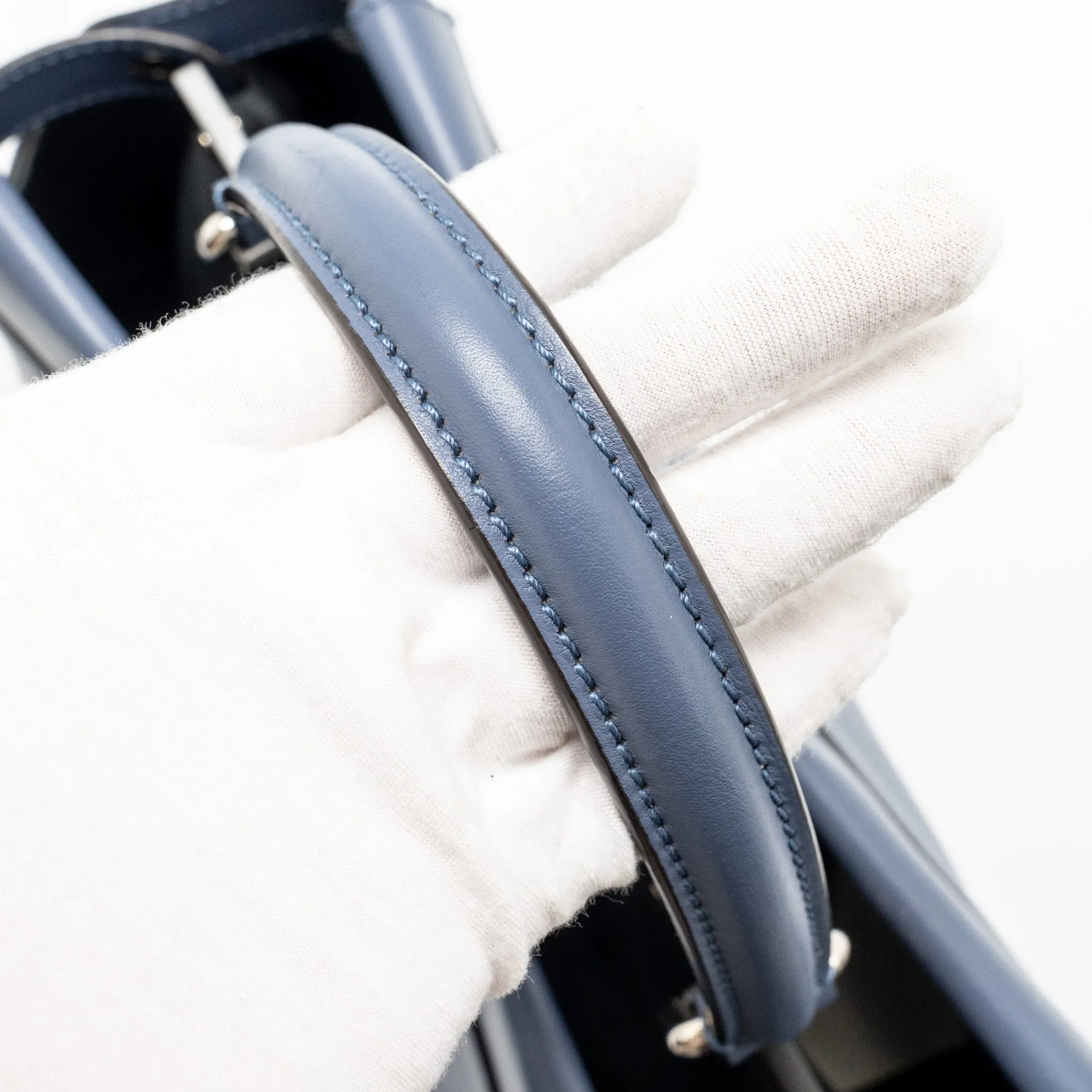 Fendi Medium Peekaboo Calfskin Blue Multicolour Hardware