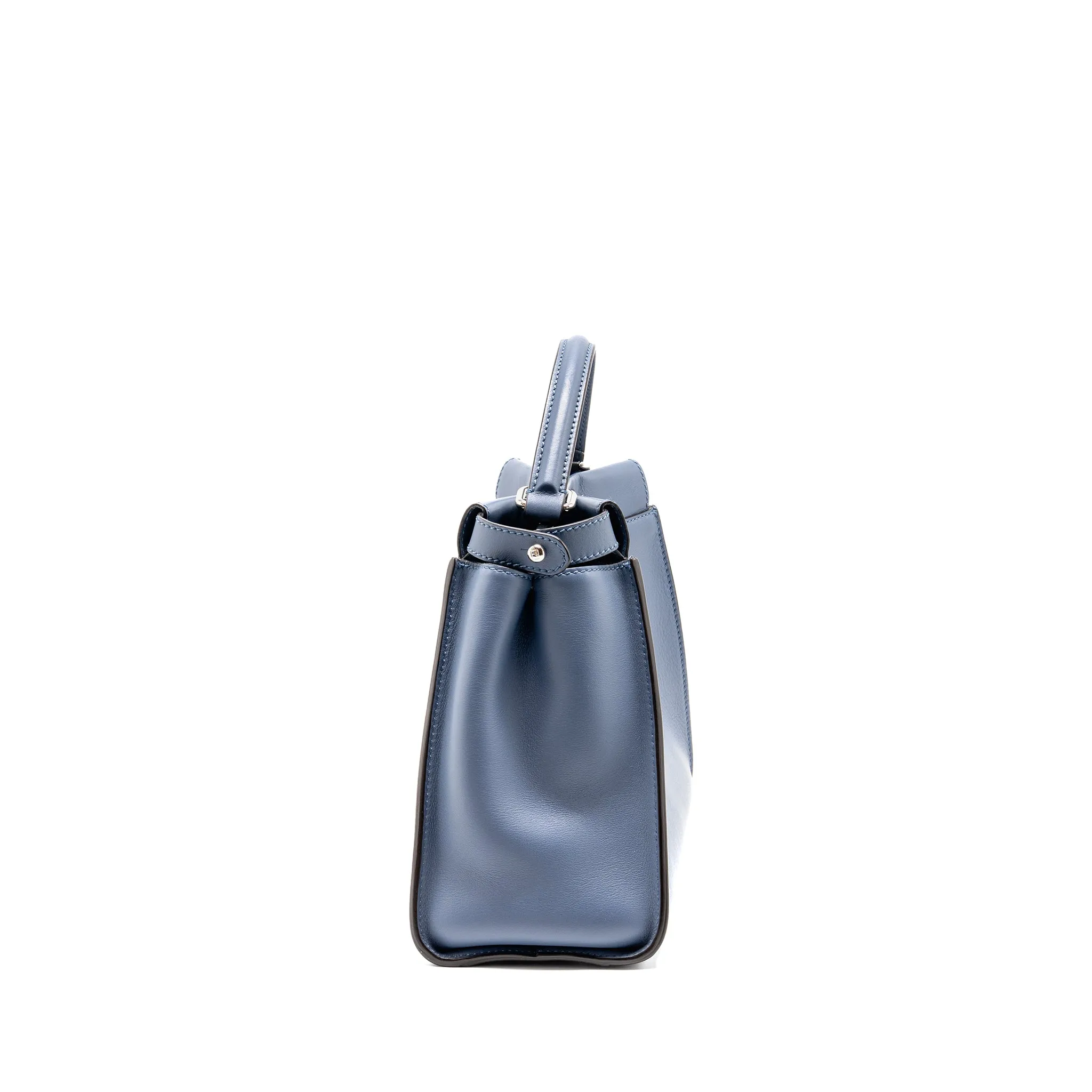 Fendi Medium Peekaboo Calfskin Blue Multicolour Hardware