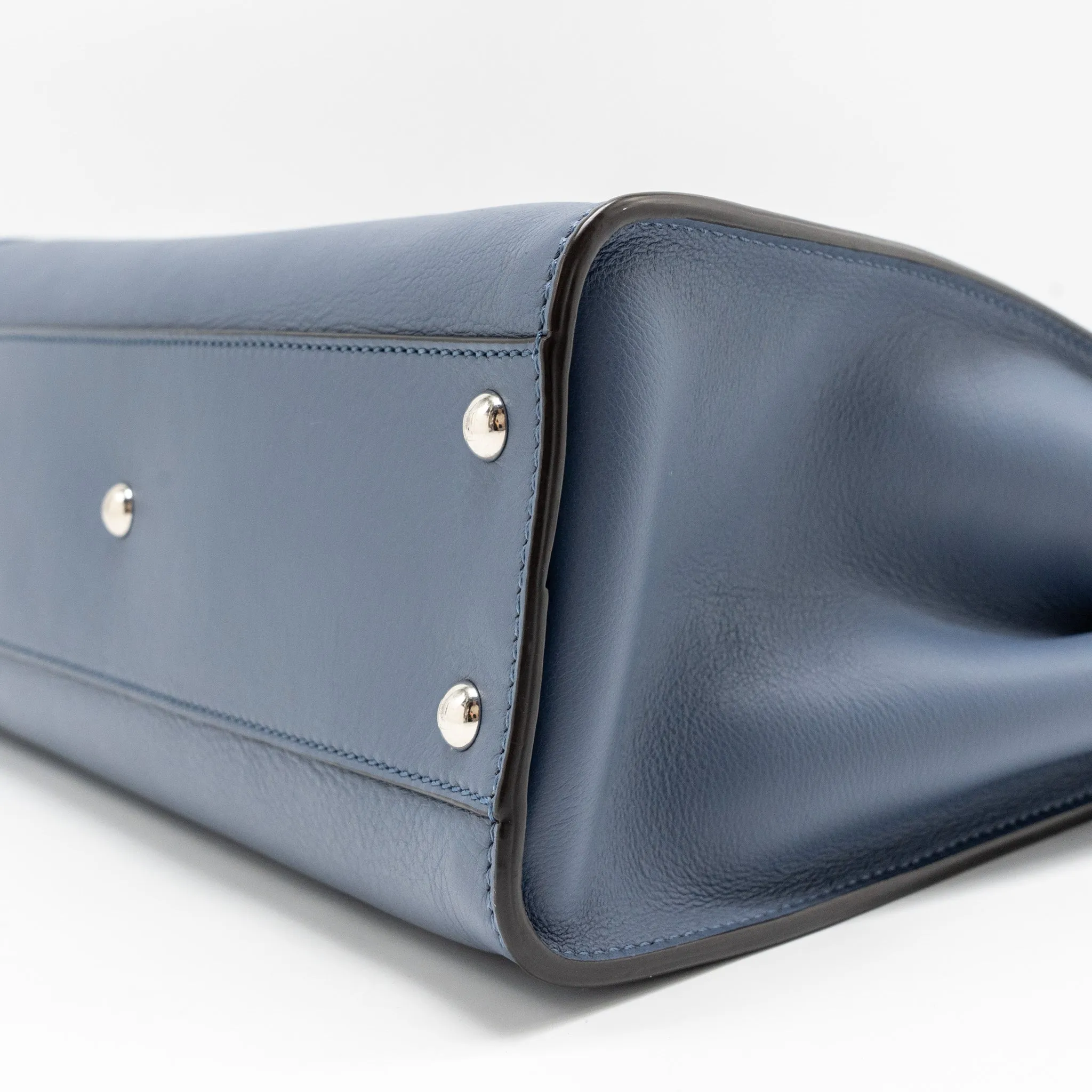 Fendi Medium Peekaboo Calfskin Blue Multicolour Hardware