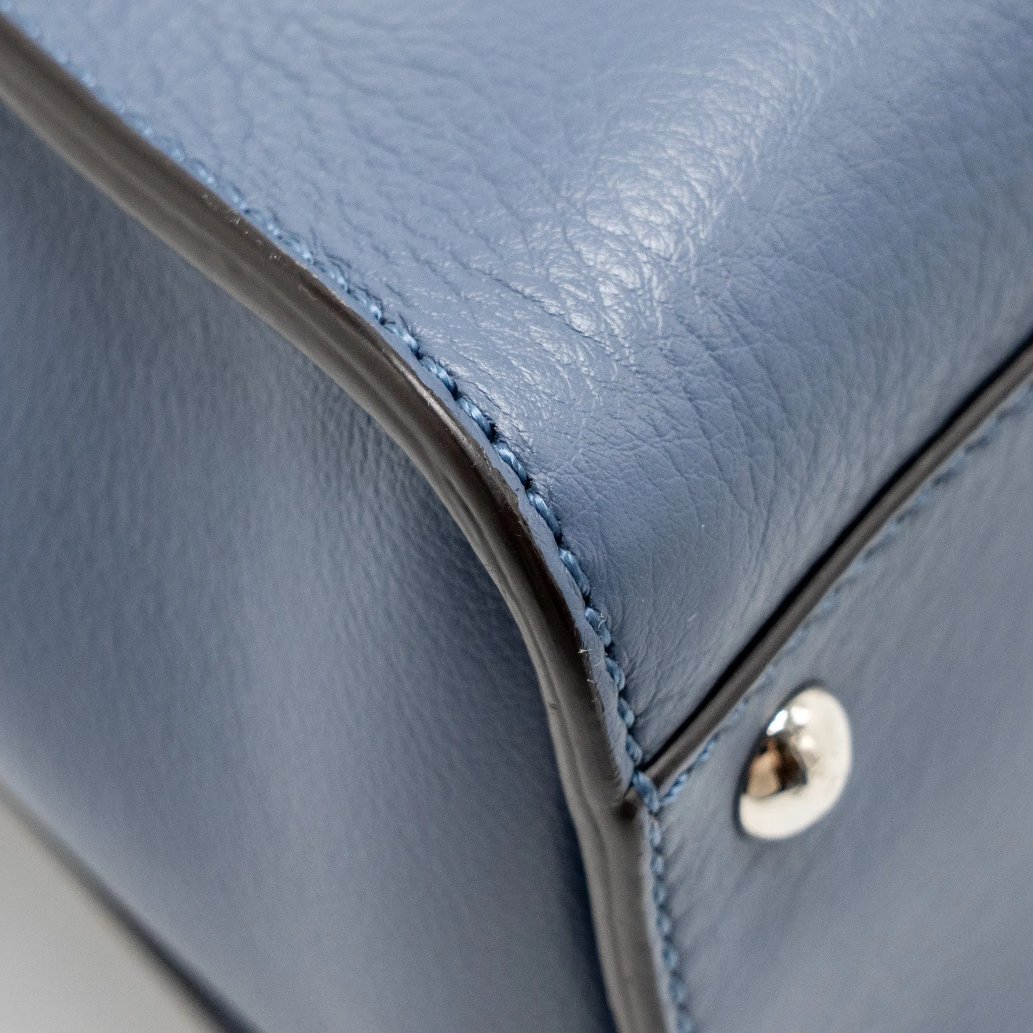 Fendi Medium Peekaboo Calfskin Blue Multicolour Hardware