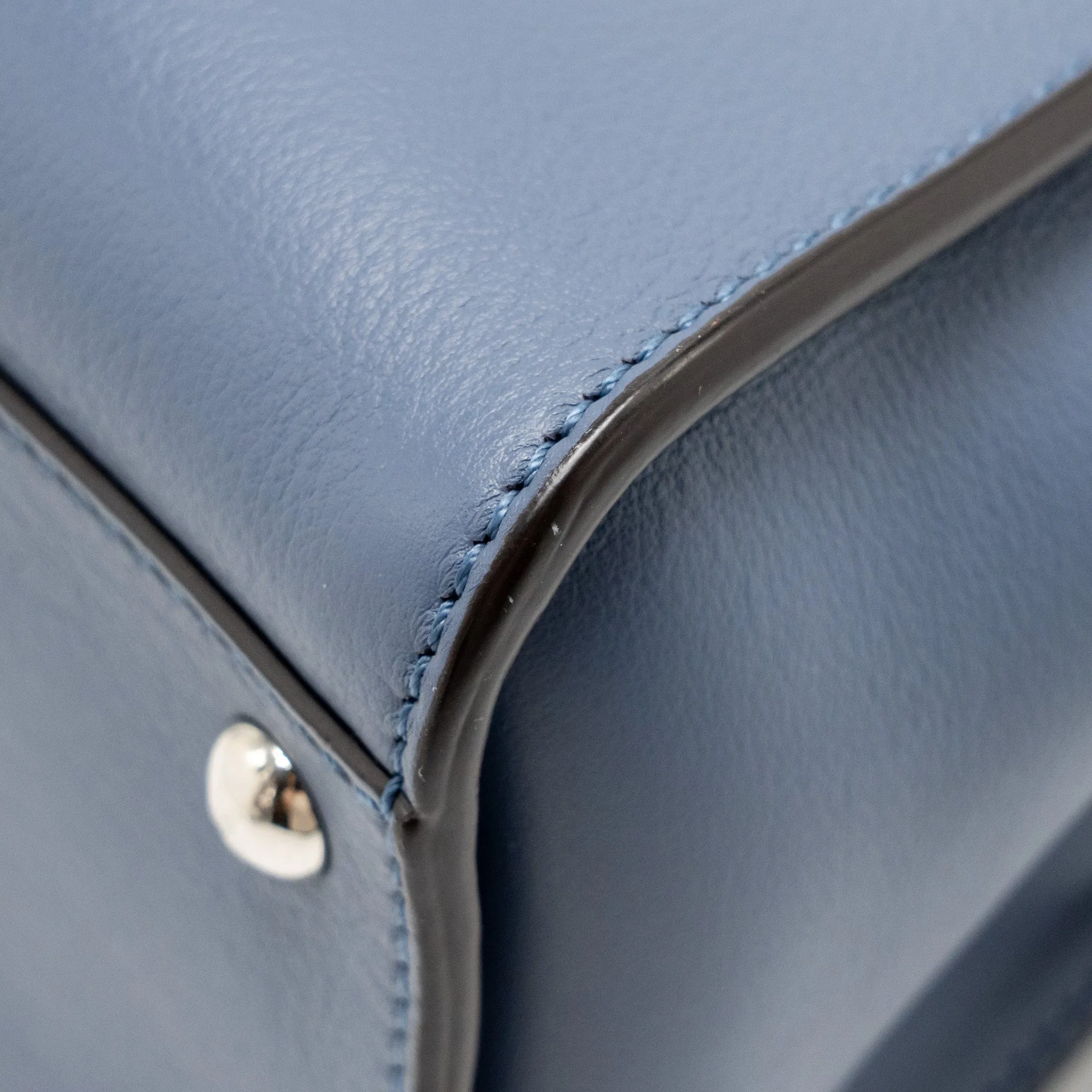 Fendi Medium Peekaboo Calfskin Blue Multicolour Hardware