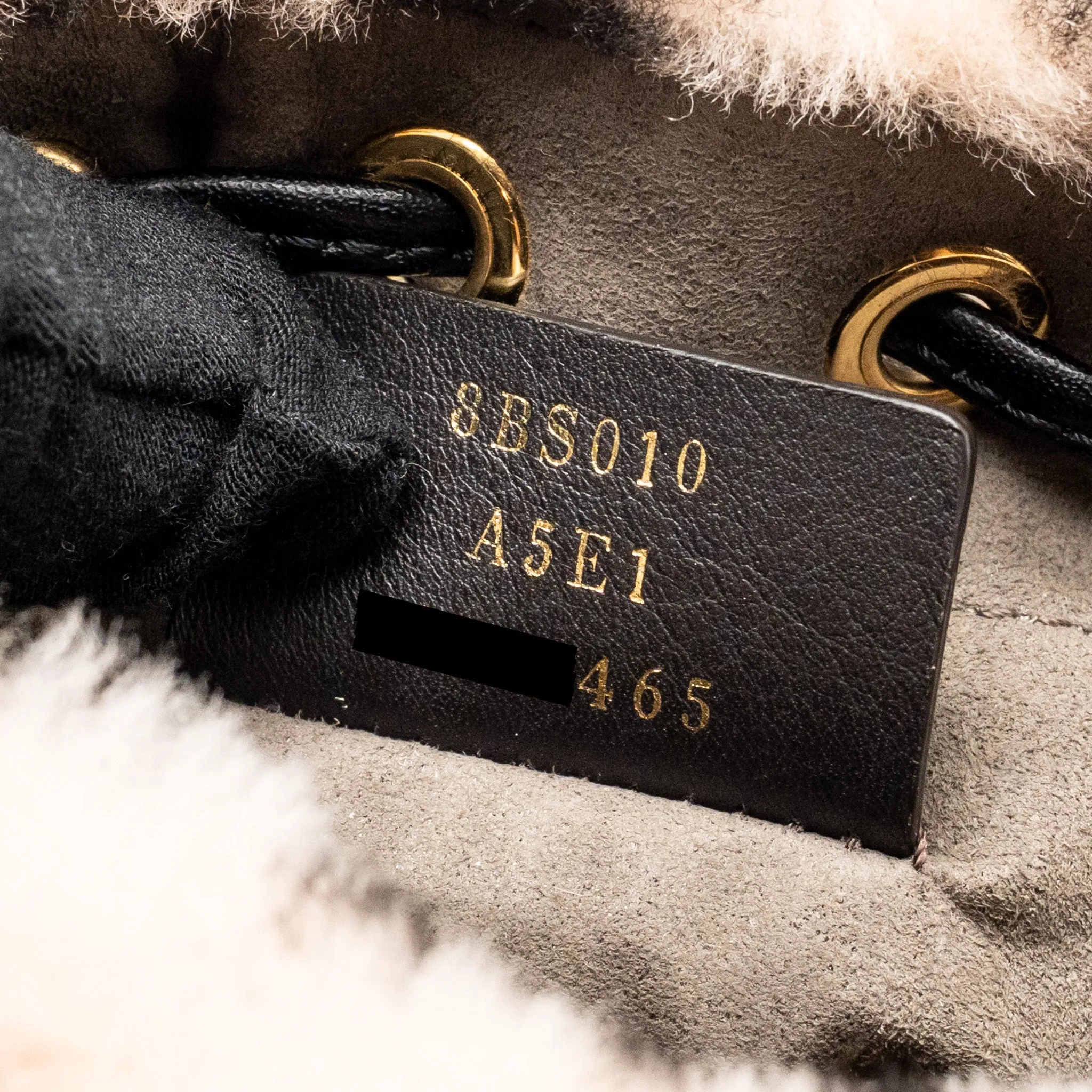 Fendi Mon Tresor Bucket Bag Shearling Zucca Pink/Black GHW