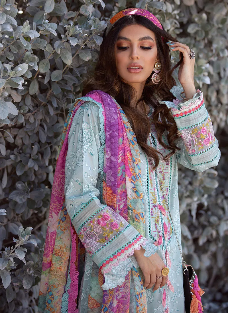 Fiji Seafoam | Farah Talib Aziz ILO ILO Luxury Lawn Collection 2022 | Unstitched Embroidered Lawn Suits
