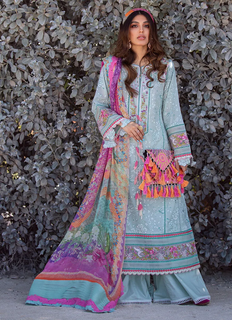 Fiji Seafoam | Farah Talib Aziz ILO ILO Luxury Lawn Collection 2022 | Unstitched Embroidered Lawn Suits