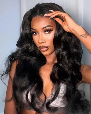 【Flash Sale】13x4 Frontal Lace Closure Deep Curly Wave Natural Black Human Hair Wig