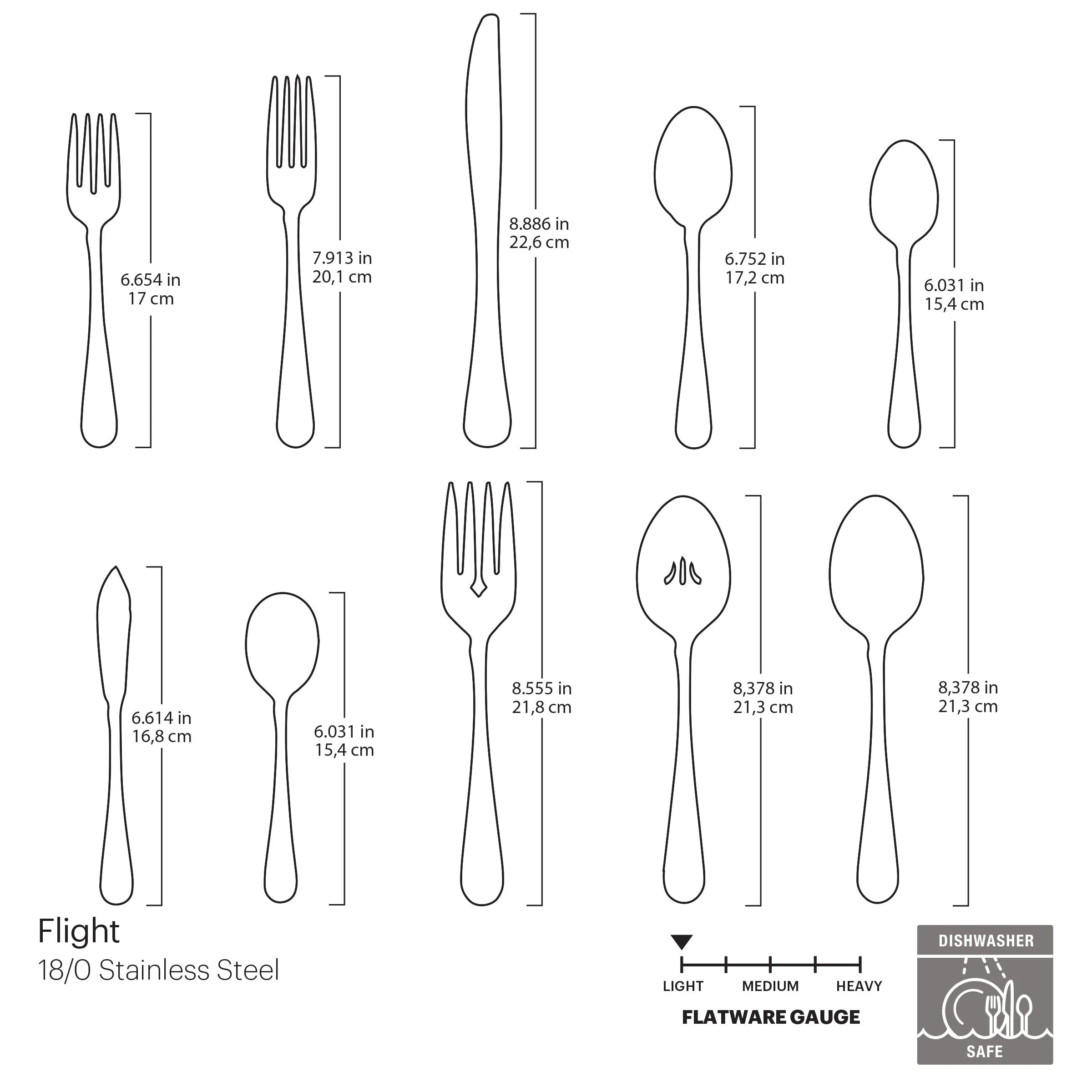 Flight 45 Piece Everyday Flatware Set