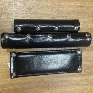 Flite Blank Vinyl Snap Closure 3 Piece Old School BMX Pad Set