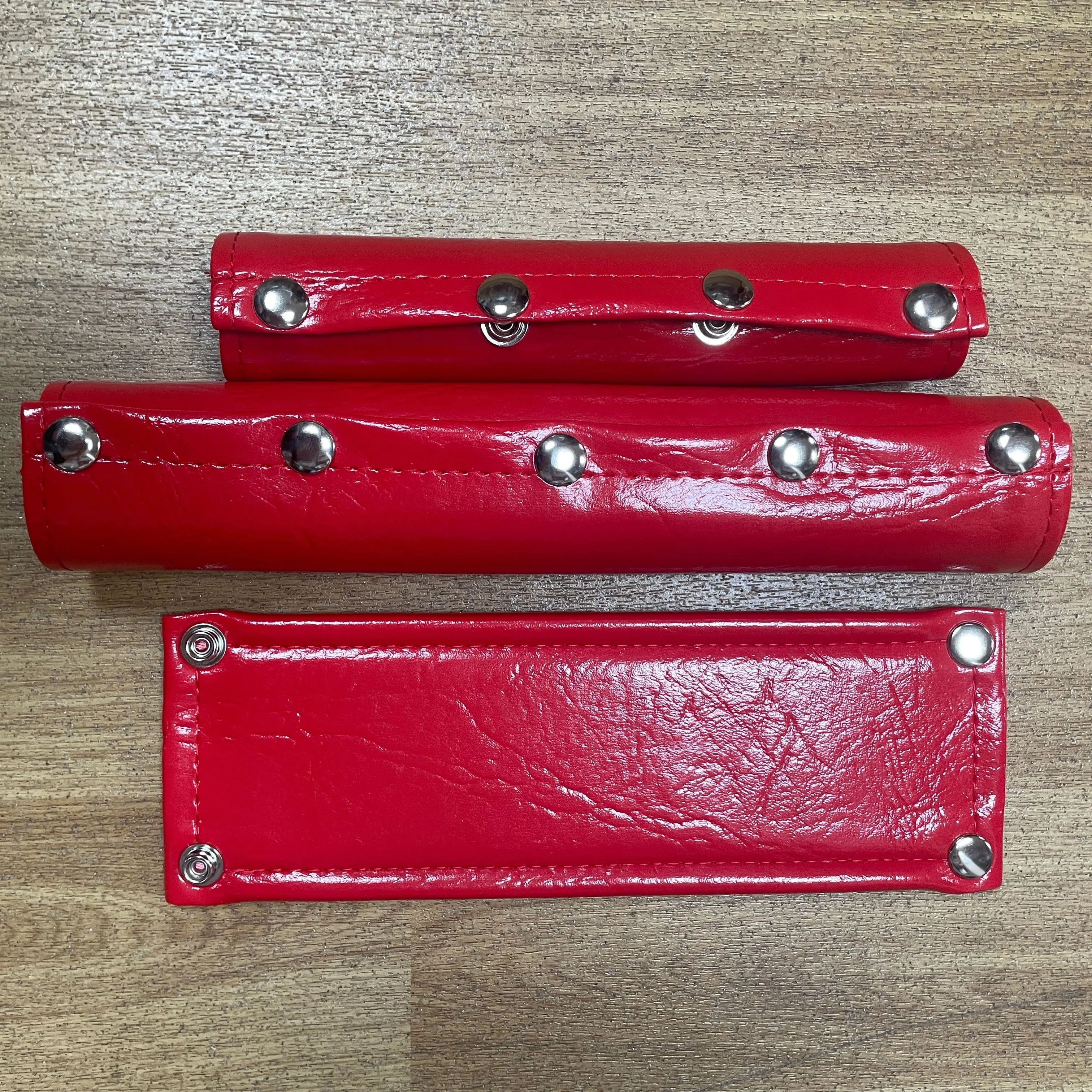 Flite Blank Vinyl Snap Closure 3 Piece Old School BMX Pad Set