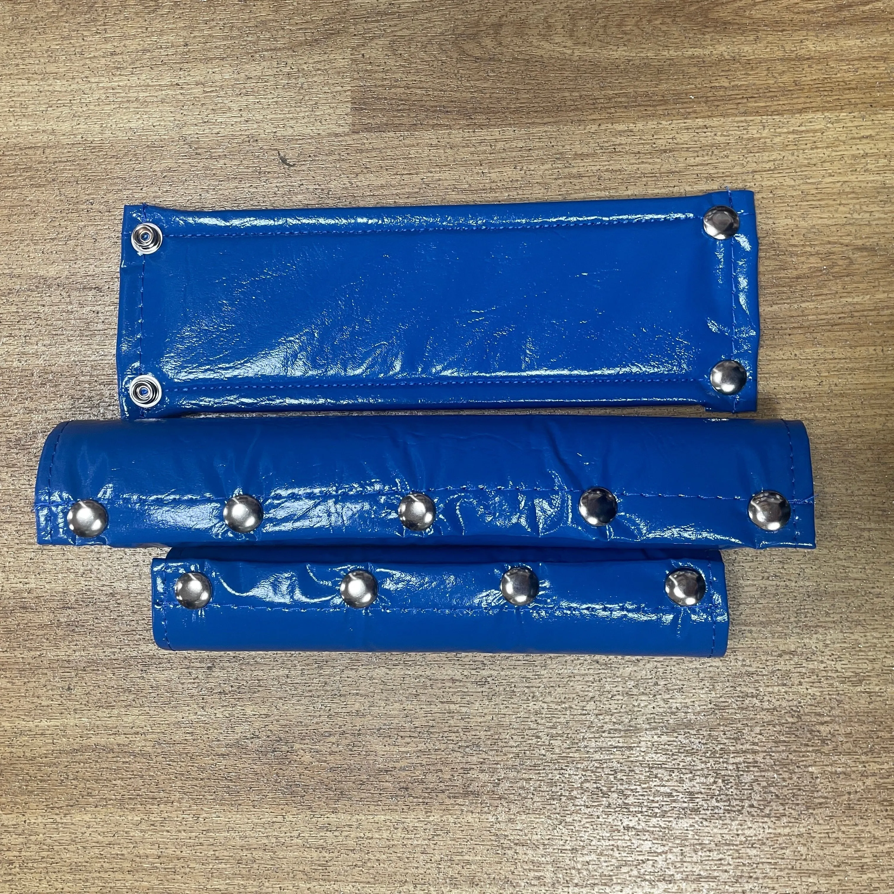 Flite Blank Vinyl Snap Closure 3 Piece Old School BMX Pad Set