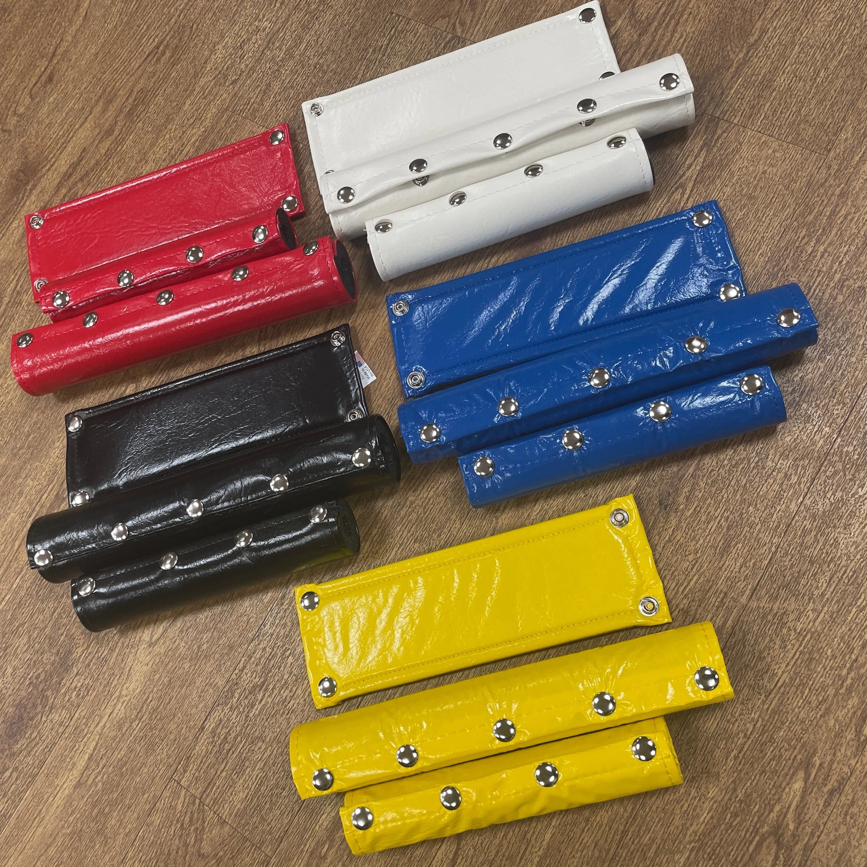 Flite Blank Vinyl Snap Closure 3 Piece Old School BMX Pad Set