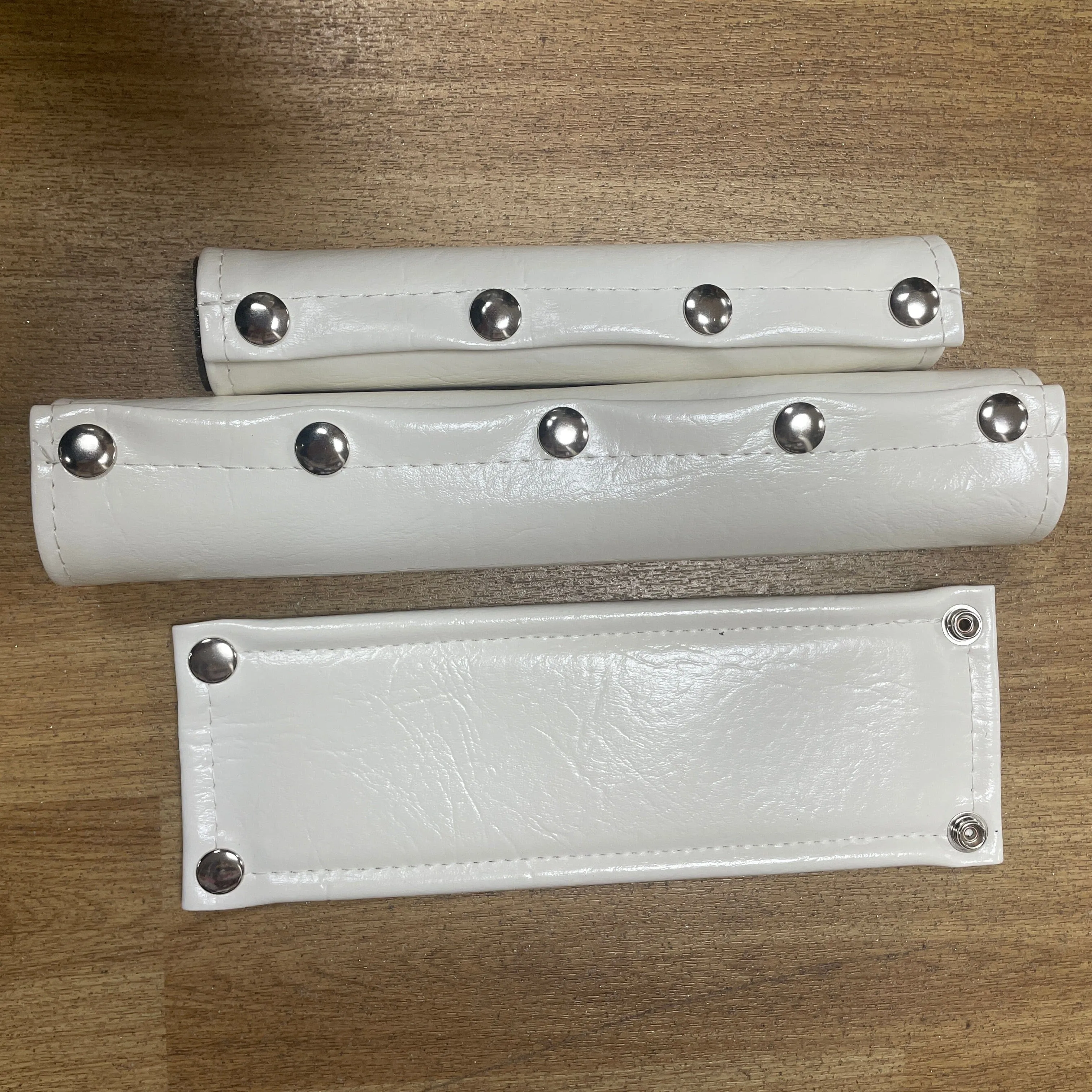 Flite Blank Vinyl Snap Closure 3 Piece Old School BMX Pad Set