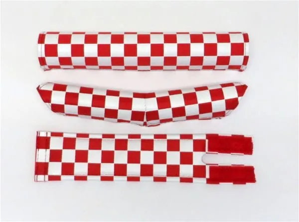 Flite Old School BMX 3 Piece V-bar Pad Set Checkers