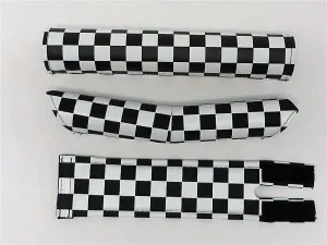Flite Old School BMX 3 Piece V-bar Pad Set Checkers