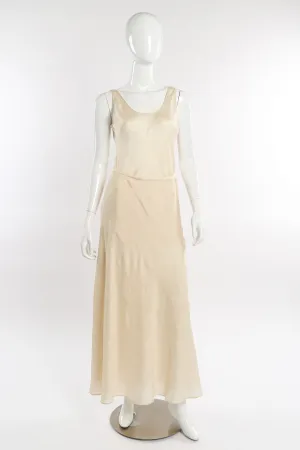 Floral Embossed Silk Tank & Skirt Set