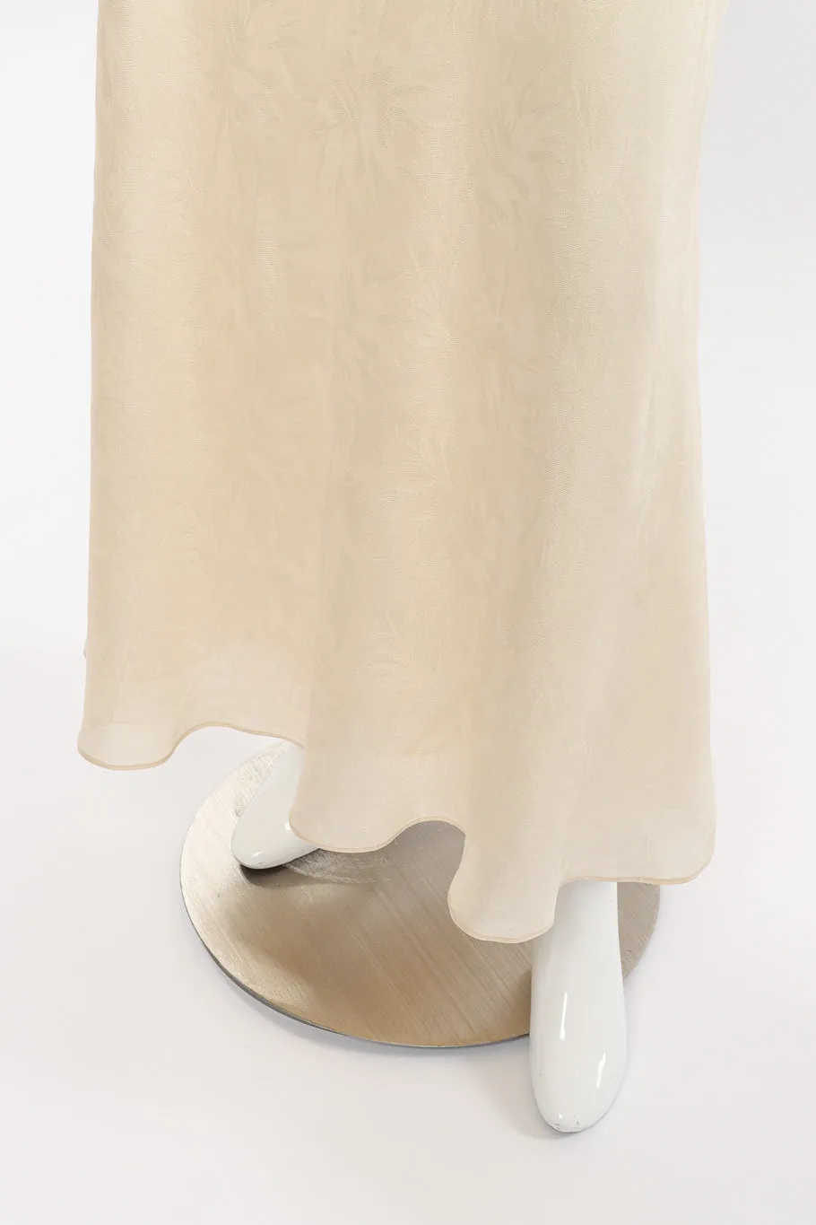 Floral Embossed Silk Tank & Skirt Set