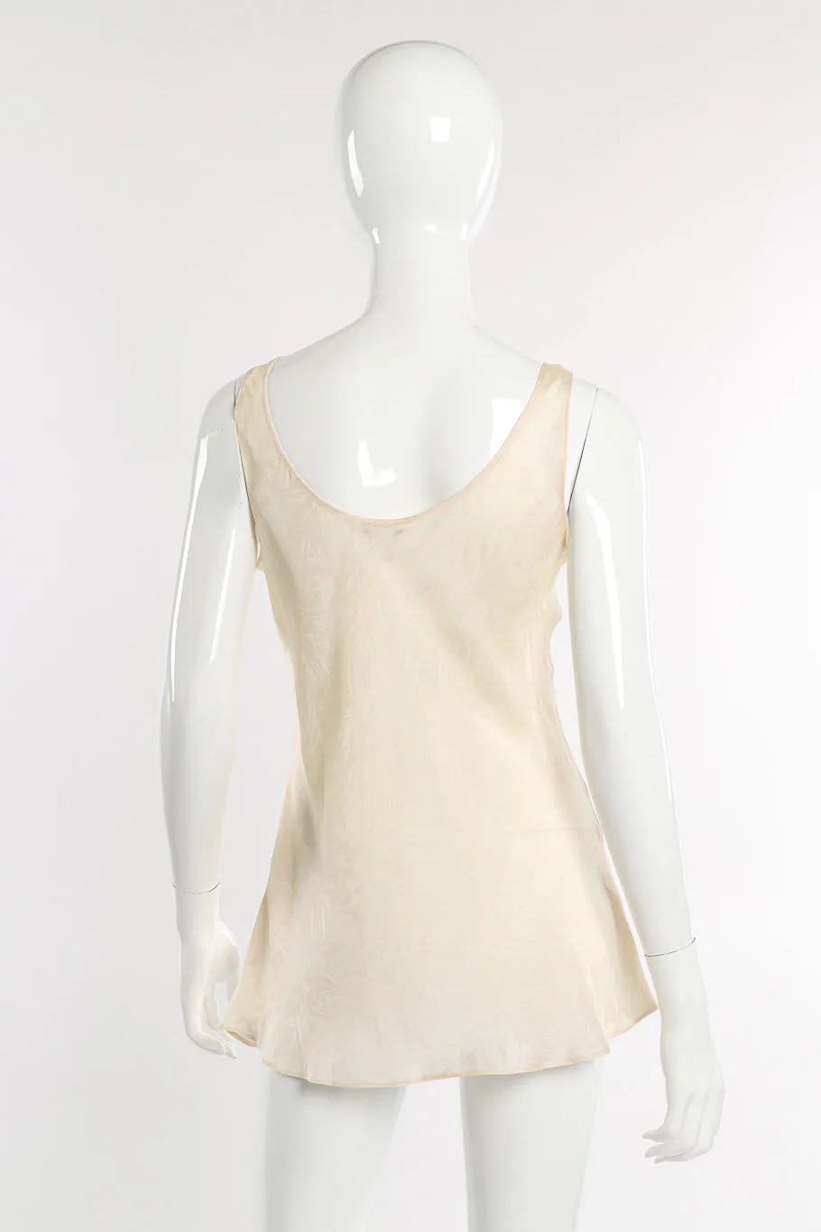 Floral Embossed Silk Tank & Skirt Set