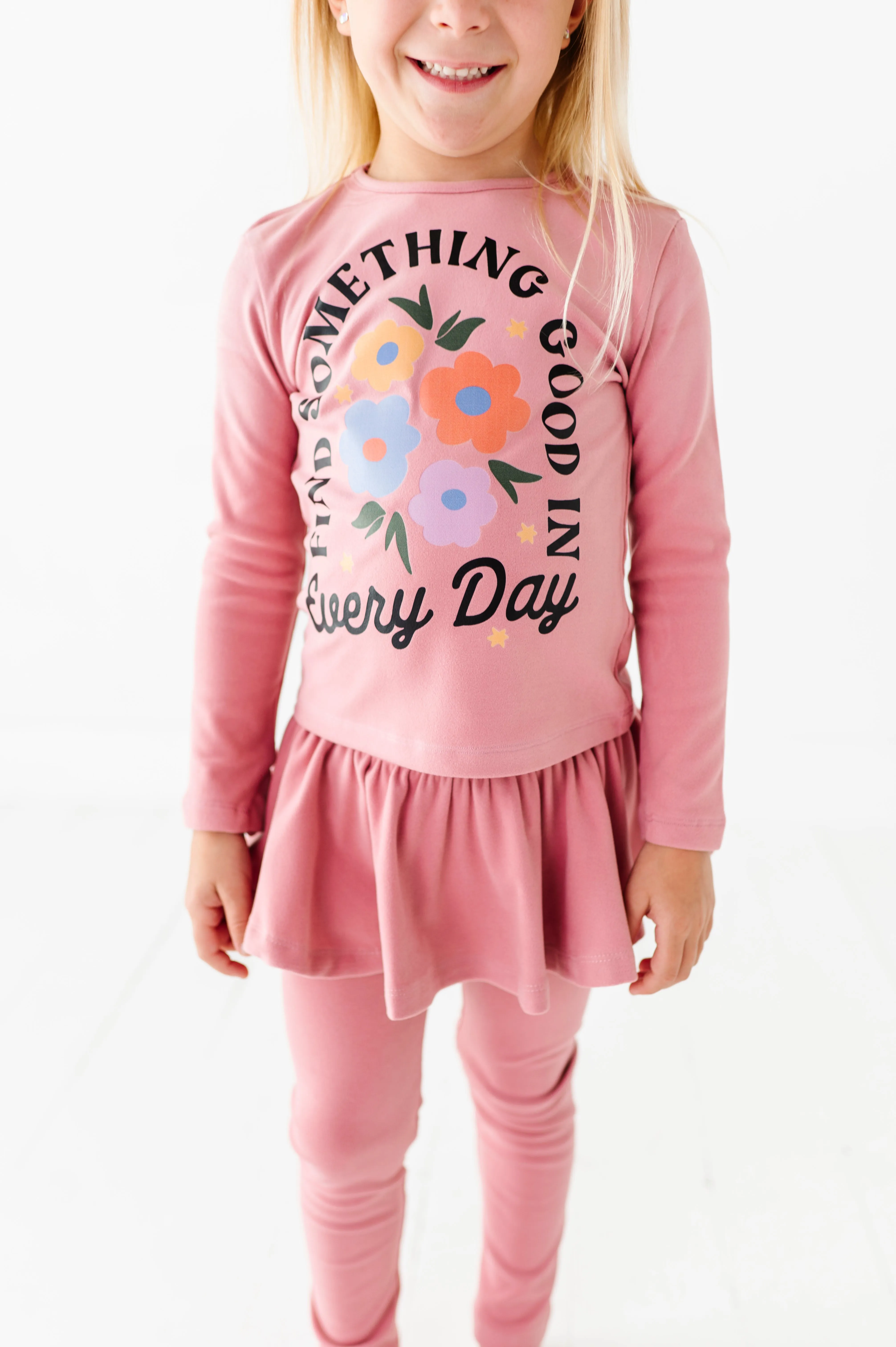Floral | Mauve Fleece skirted SET