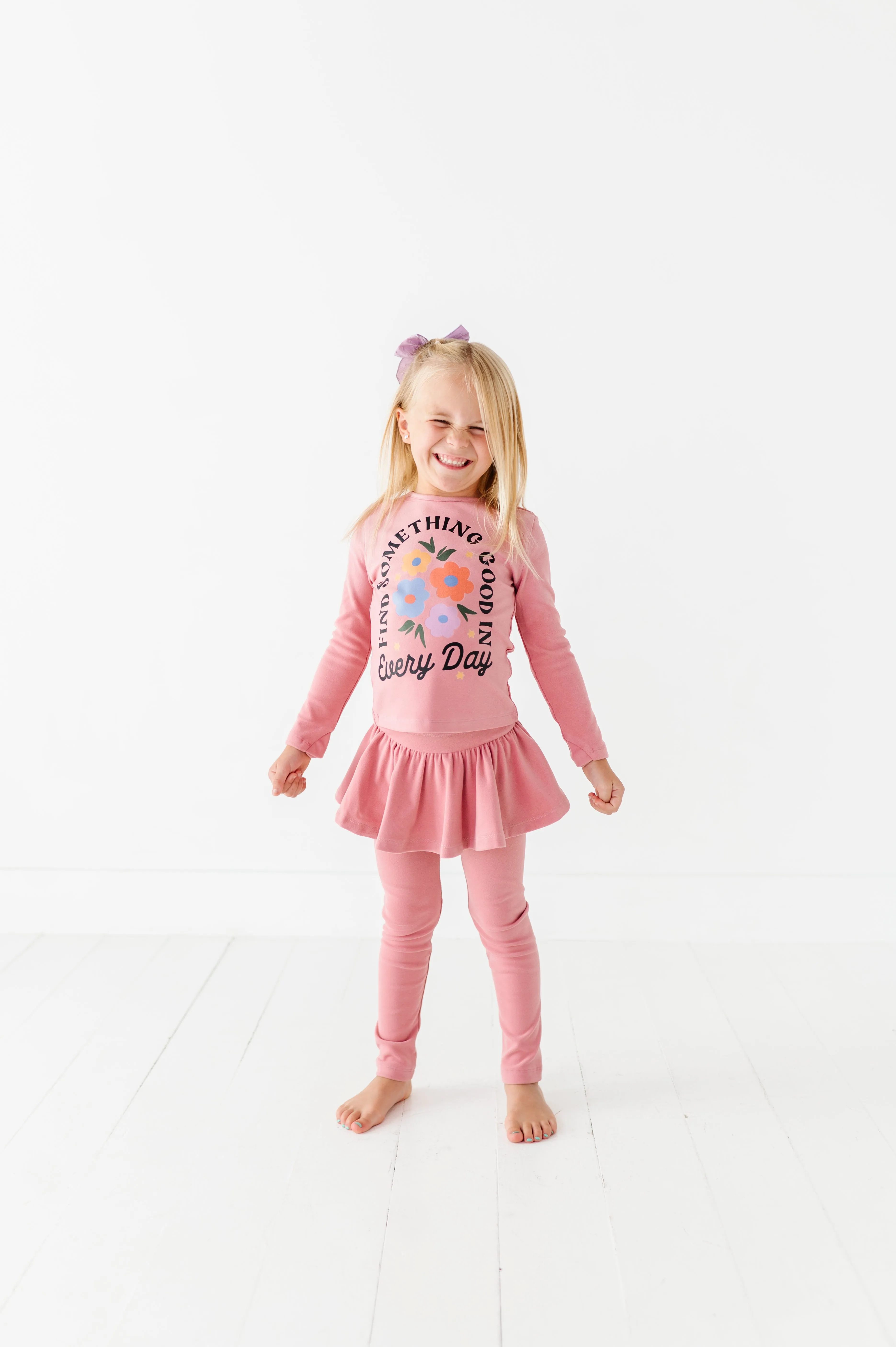 Floral | Mauve Fleece skirted SET