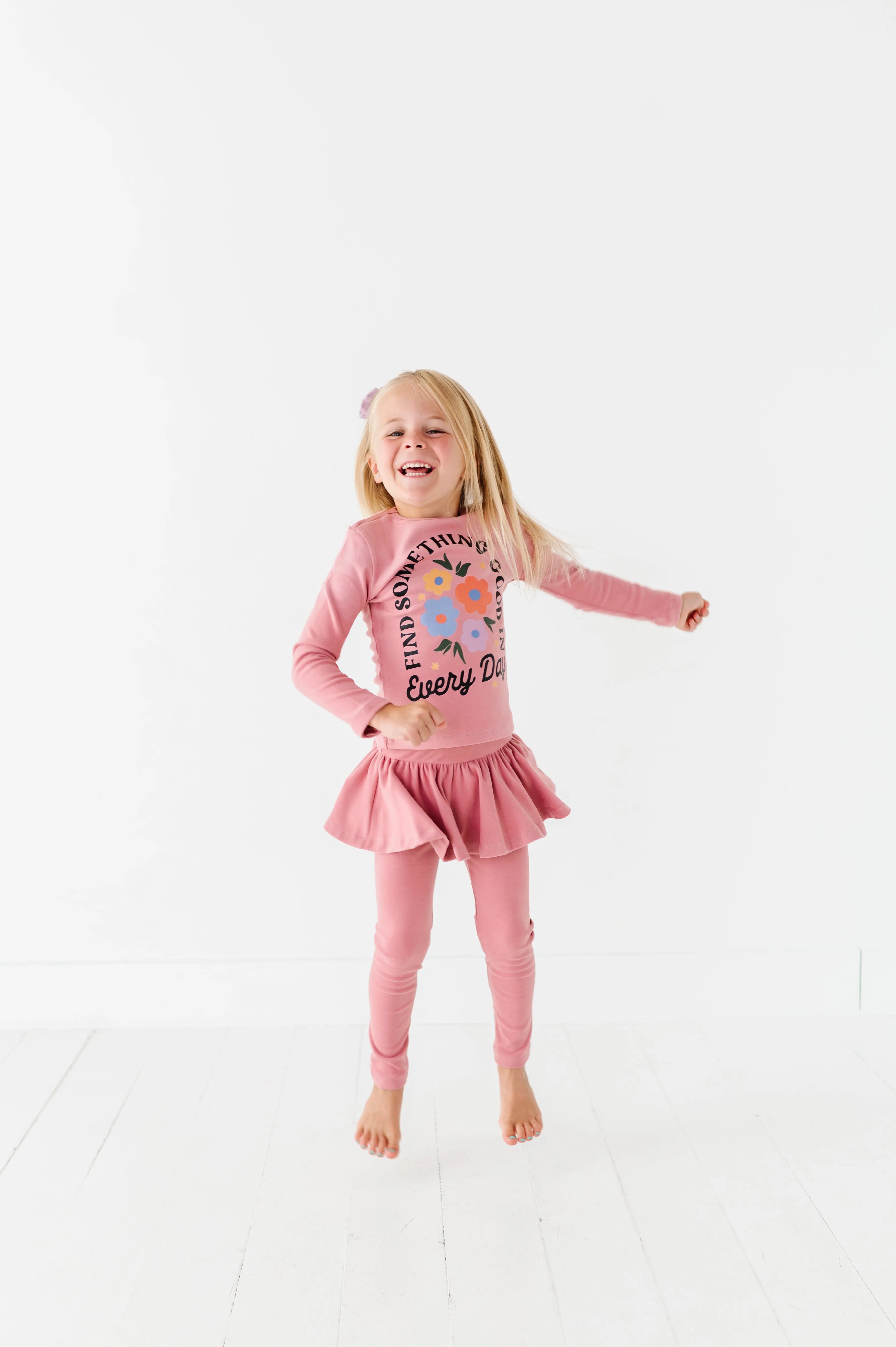 Floral | Mauve Fleece skirted SET
