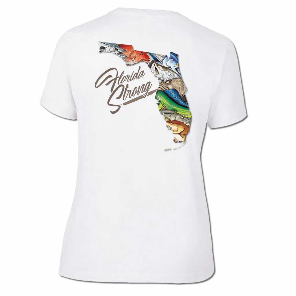 Florida Strong Ladies V-Neck Tee Shirt