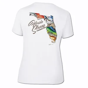 Florida Strong Ladies V-Neck Tee Shirt