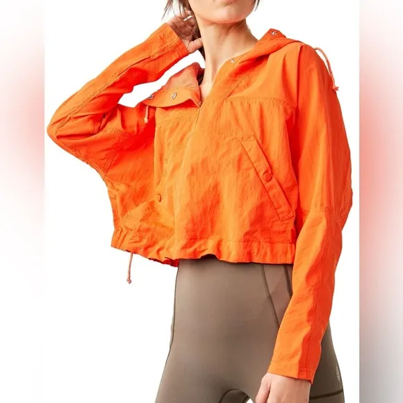 Free People Movement Ride The Wave Crop Hooded Jacket