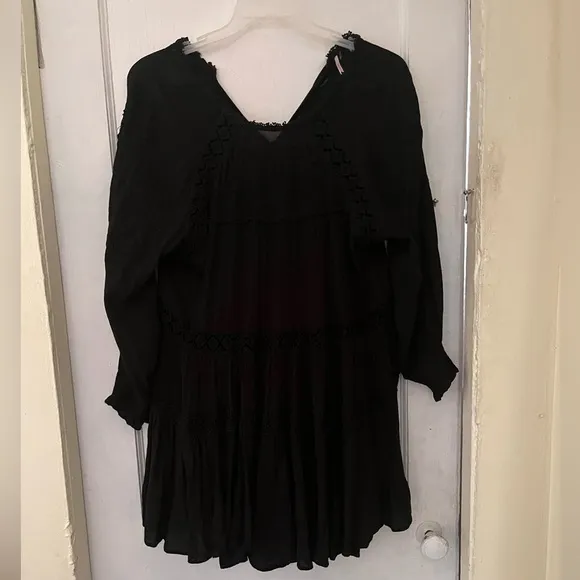 Free People Piece of your Heart Black Mini Dress Size XS