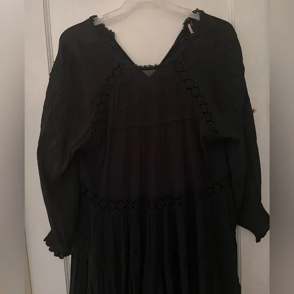 Free People Piece of your Heart Black Mini Dress Size XS