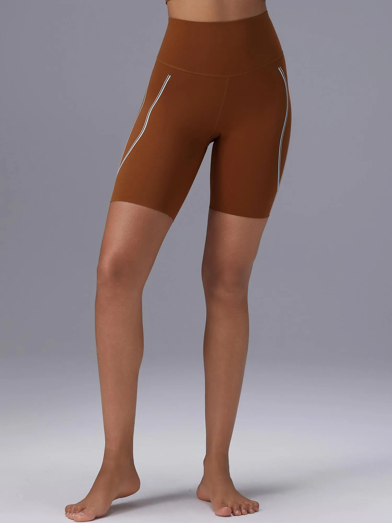 Freeleaf 8" High Rise Stripe Print Shorts