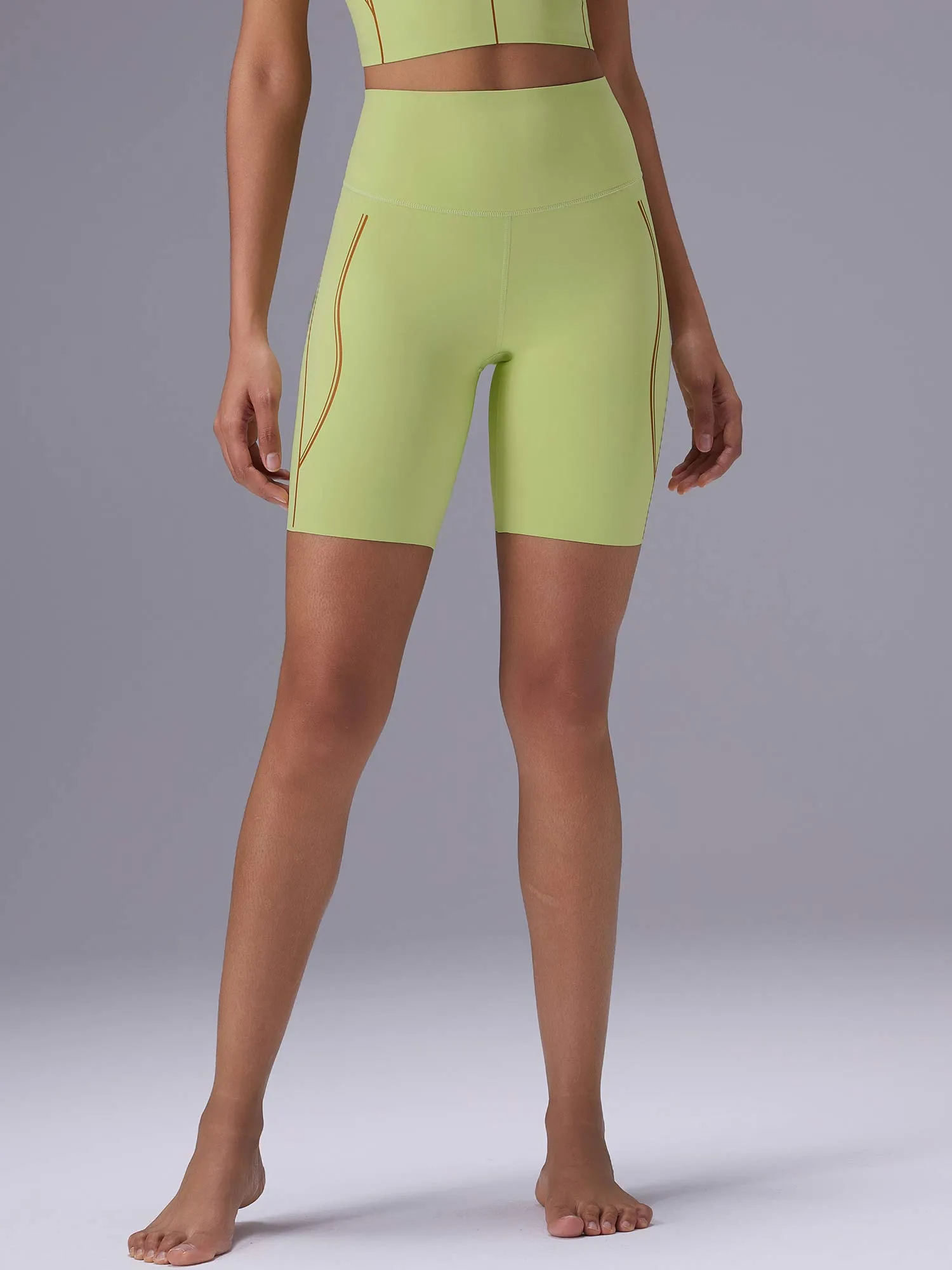 Freeleaf 8" High Rise Stripe Print Shorts