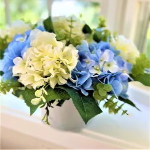 Garden Hydrangea Flower Arrangement 16" diameter
