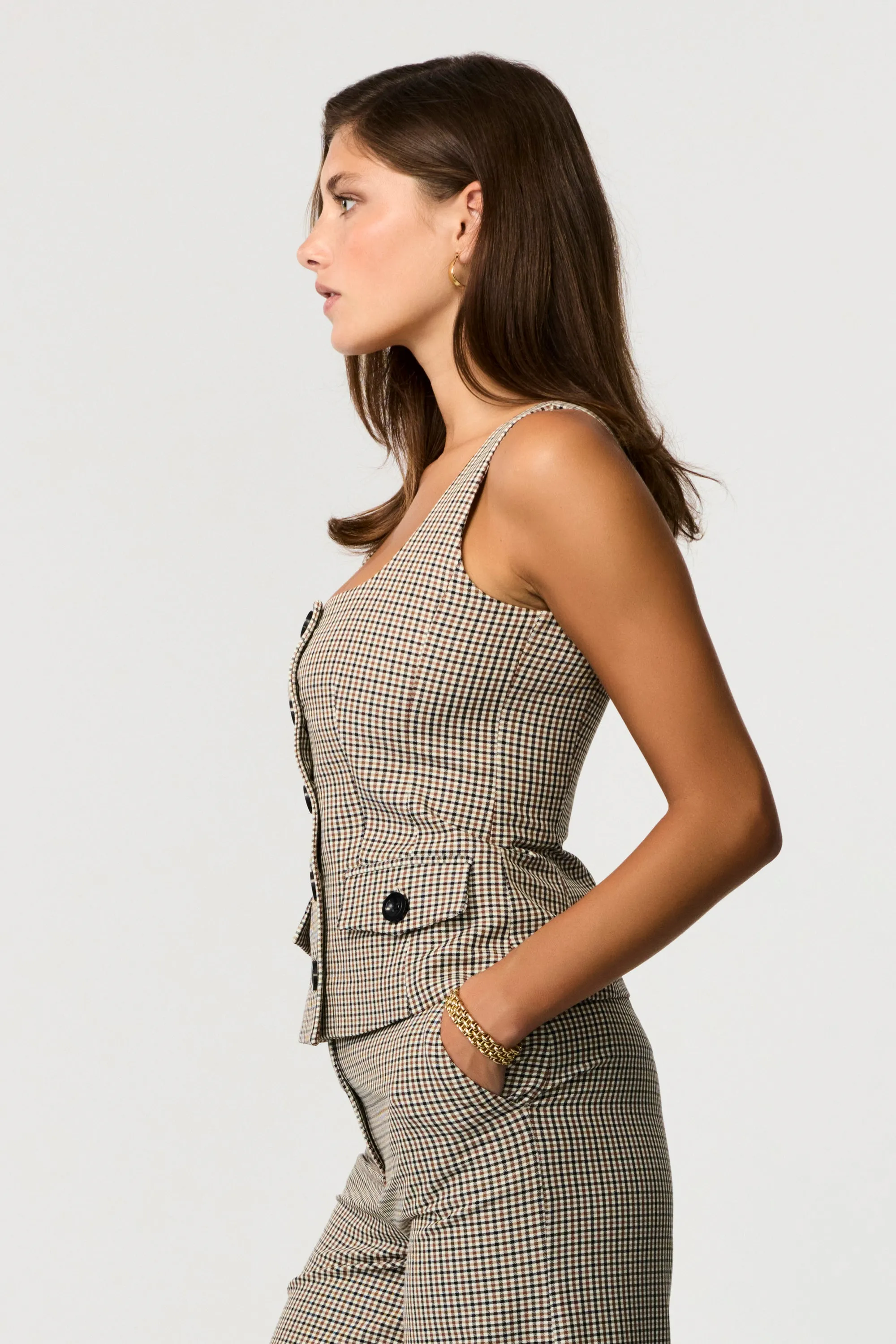 Georgia Plaid Vest Top
