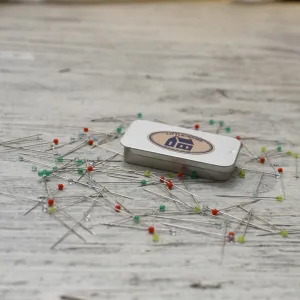 Glass Head Pins in Slider Tin