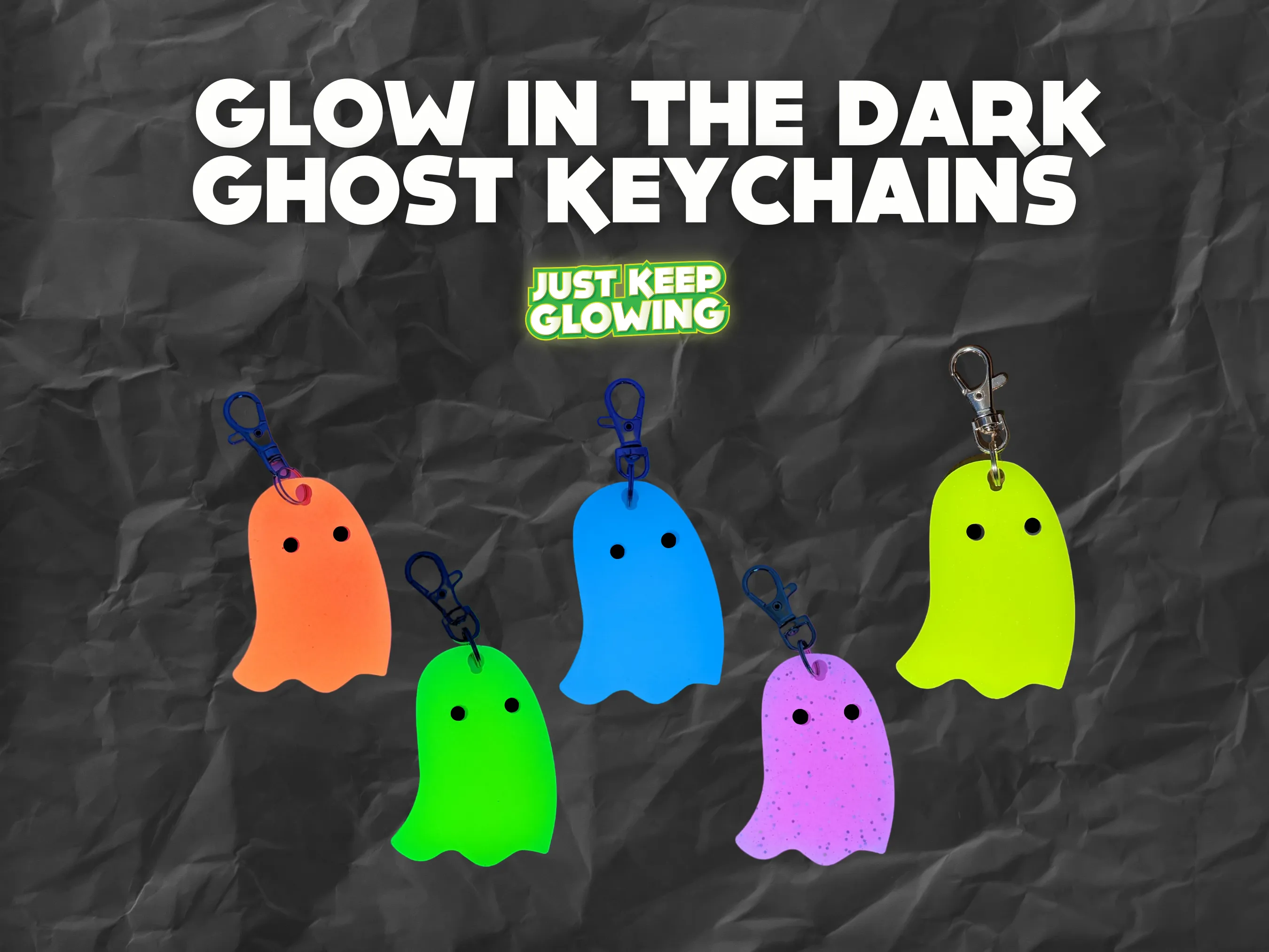 GLOW IN THE DARK GHOST KEYCHAIN