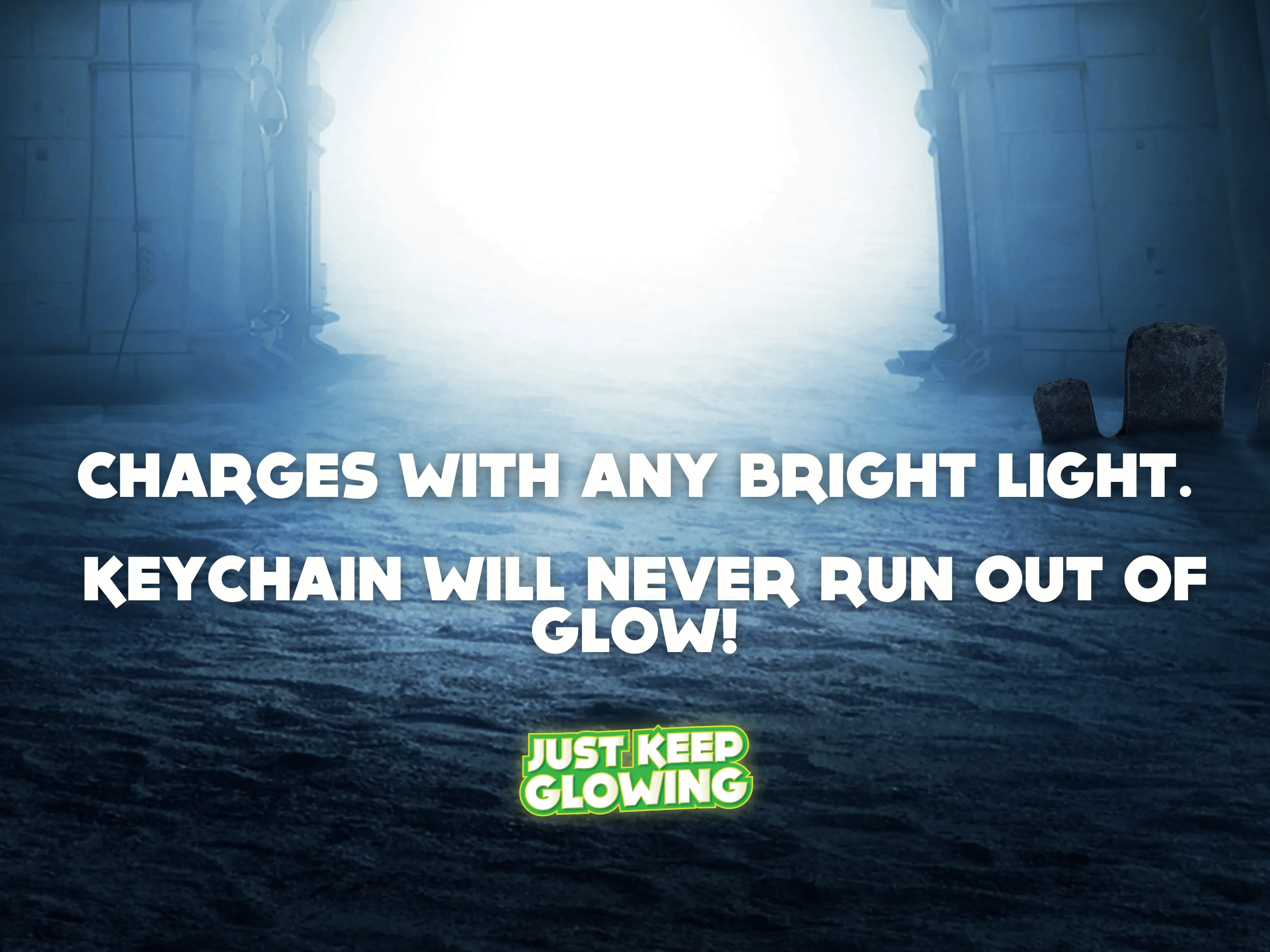 GLOW IN THE DARK GHOST KEYCHAIN