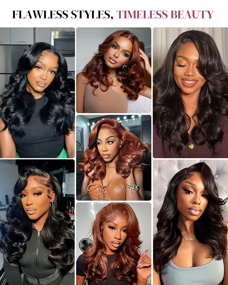 Glueless Natural Black Wavy Blowout 6x5 Pre-Cut Lace Human Hair Wigs