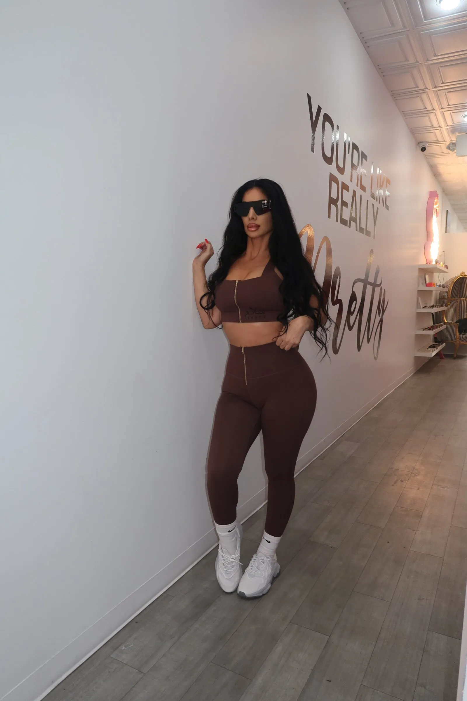 Gold Zipper Fitness Set