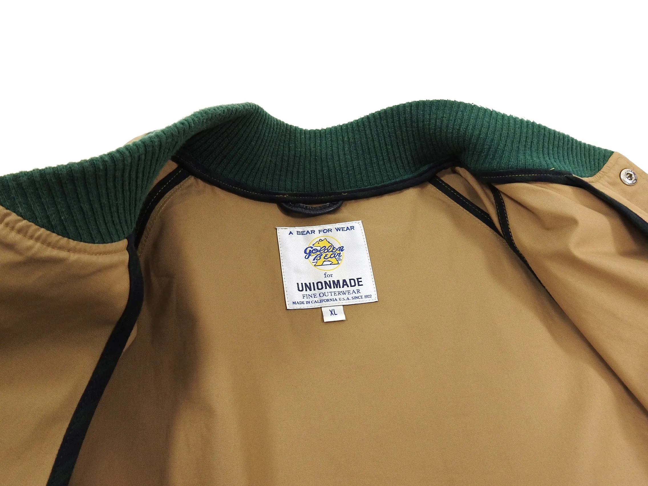 Golden Bear x Unionmade Camel Green Collar Bomber - XL