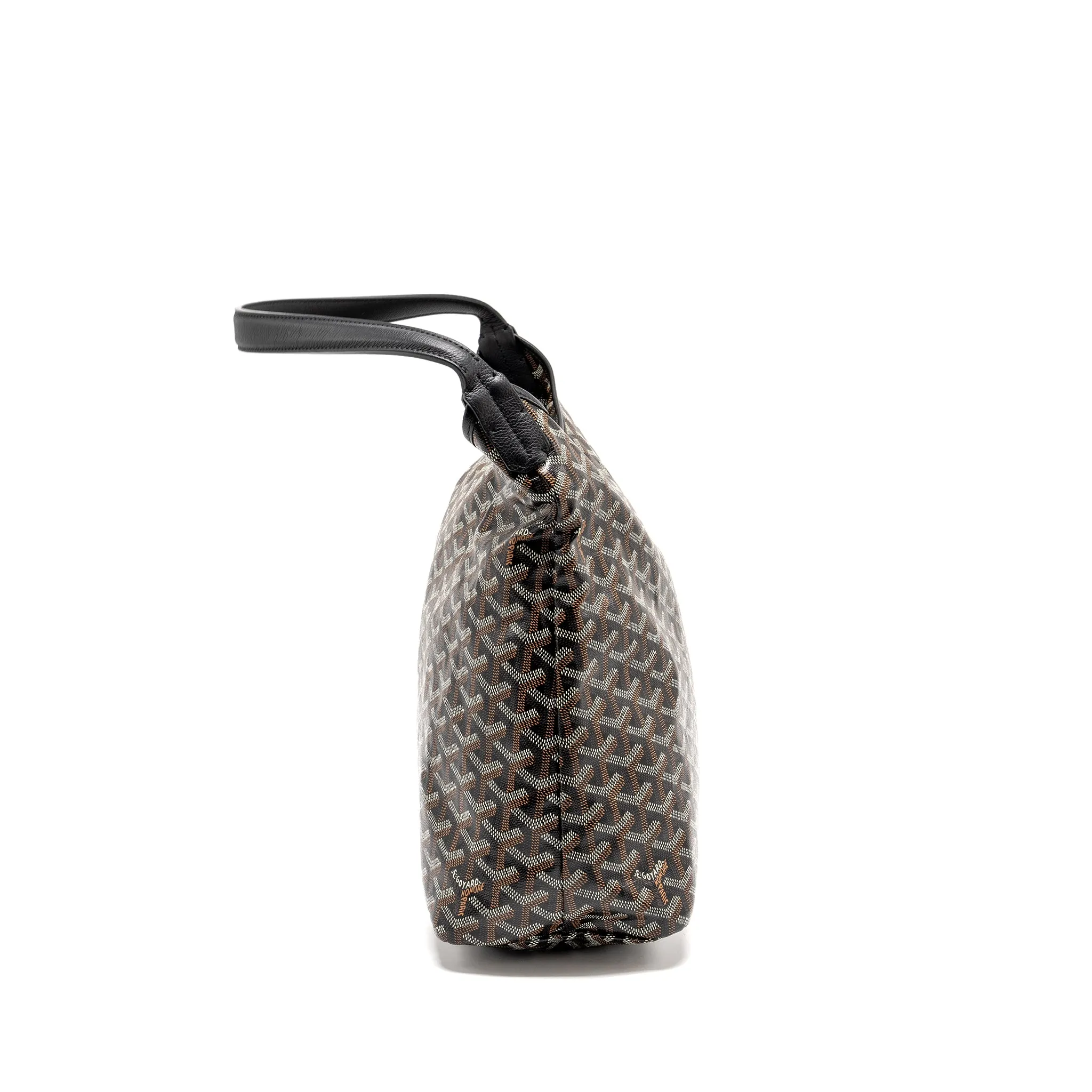 Goyard Boheme Hobo Bag Goyardine Canvas / Calfskin Black SHW