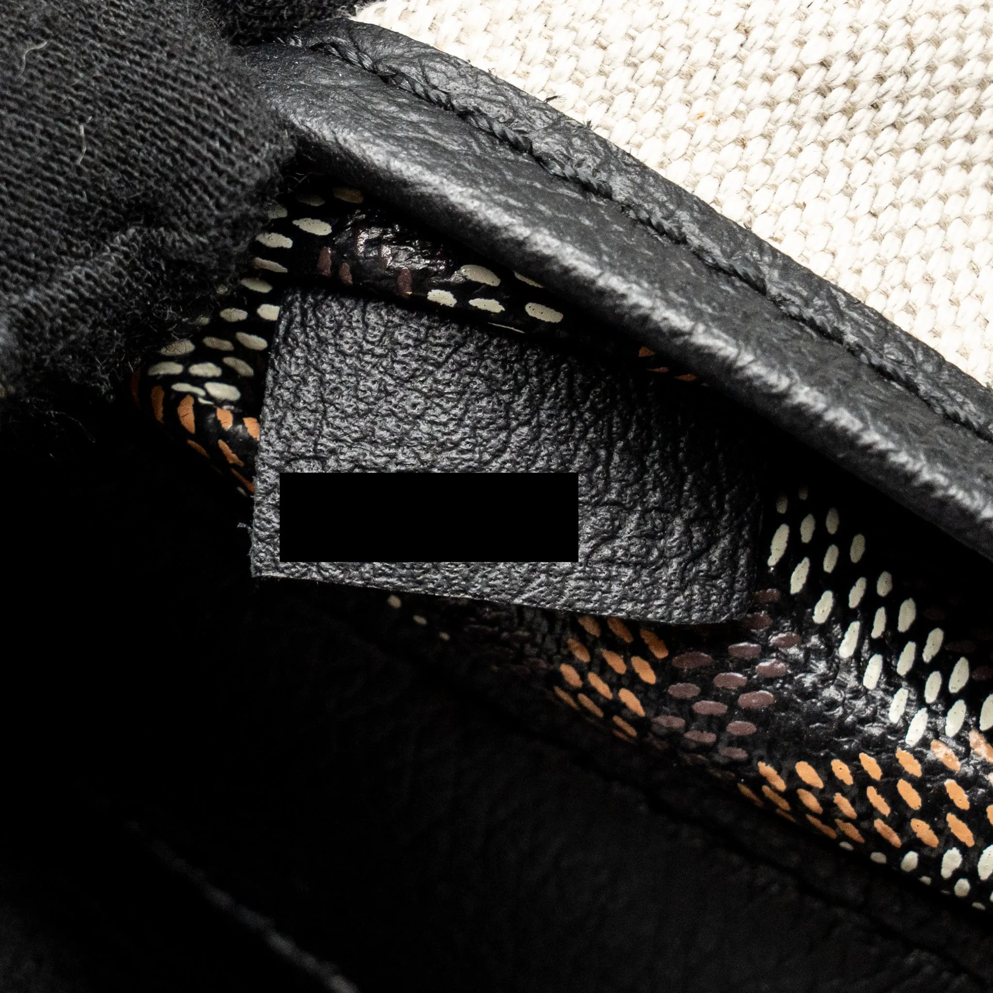Goyard Rouette Tote Bag Goyardline Canvas/Calfskin Black SHW