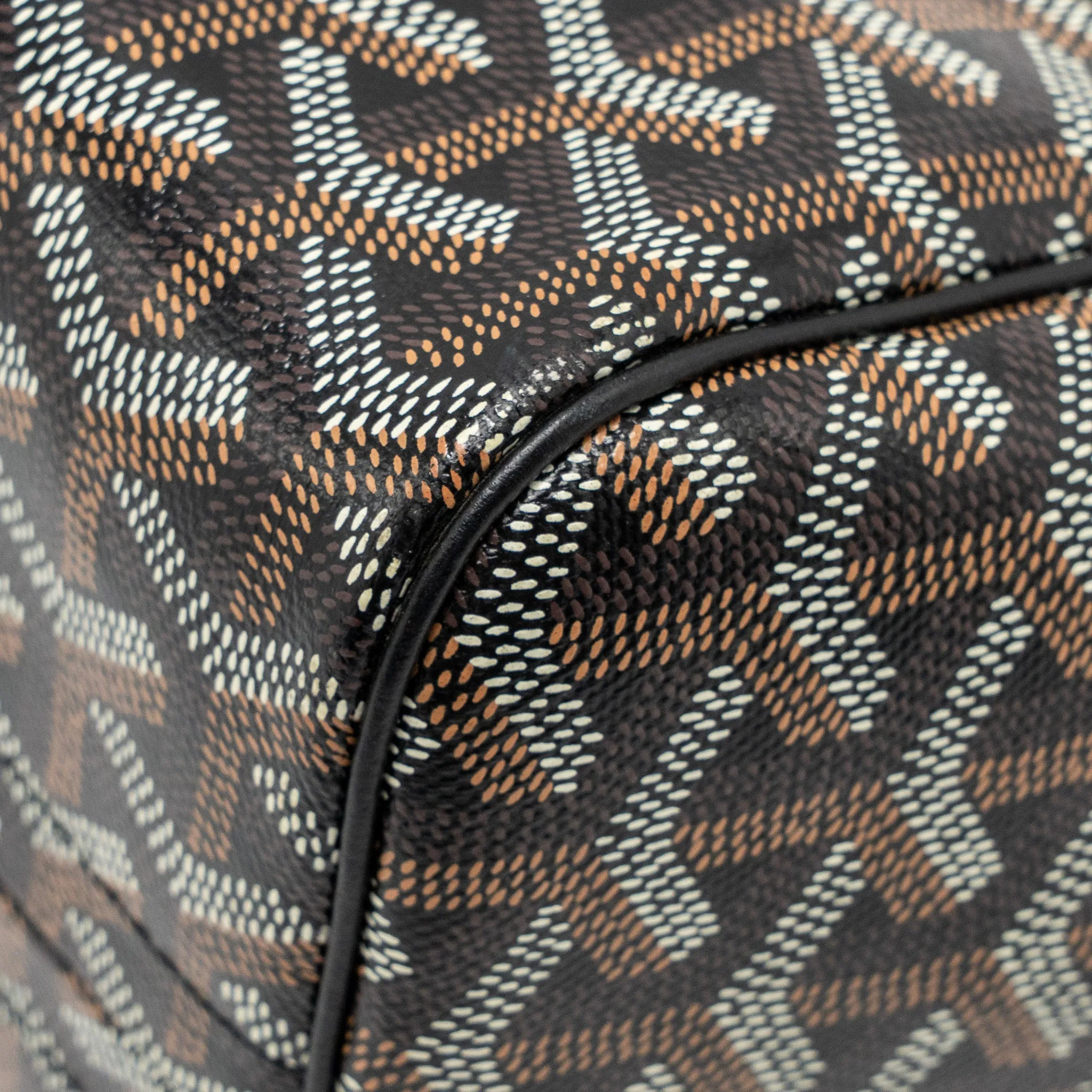 Goyard Rouette Tote Bag Goyardline Canvas/Calfskin Black SHW