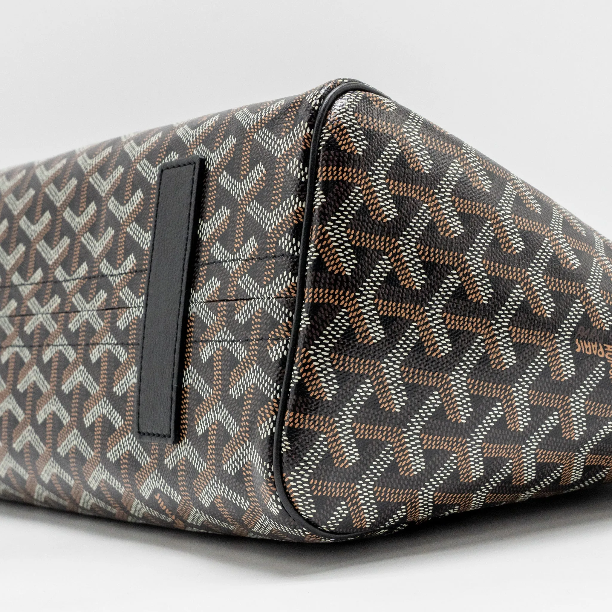 Goyard Rouette Tote Bag Goyardline Canvas/Calfskin Black SHW