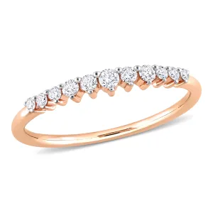 Graduated Semi Eternity Ring 14K Gold