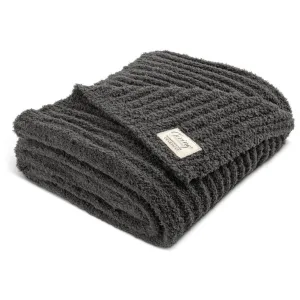 Gray Ribbed Blanket